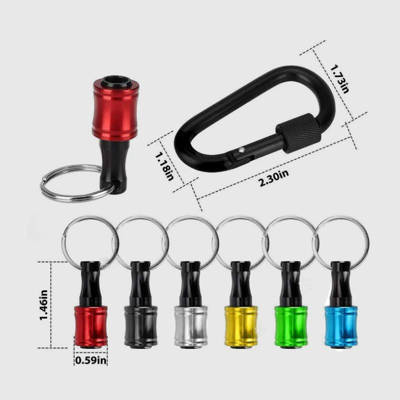 1/4" hex screwdriver bit holder key rings
