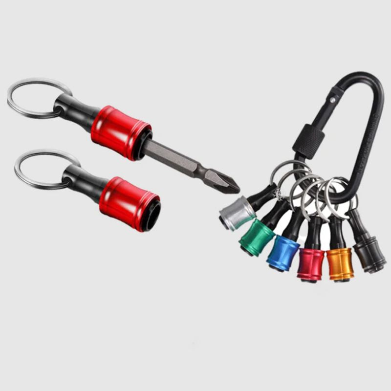 1/4" hex screwdriver bit holder key rings