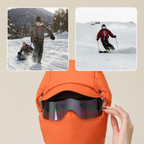 Windproof riding mask with goggles