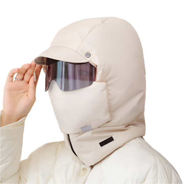 Windproof riding mask with goggles