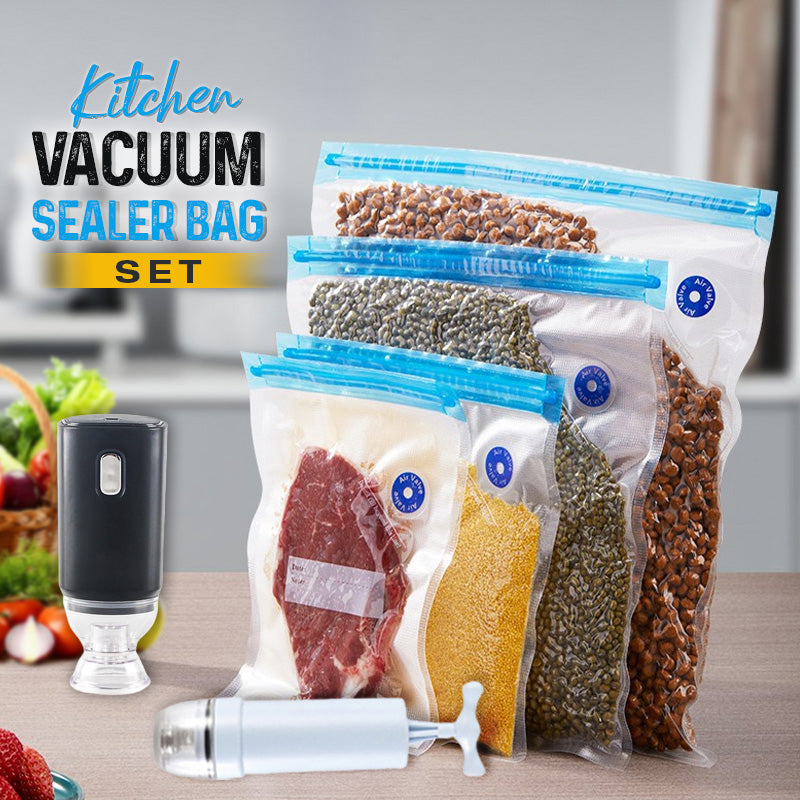 Kitchen vacuum sealing bag set