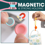 Magnetic cable ties with snap lock
