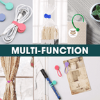 Magnetic cable ties with snap lock