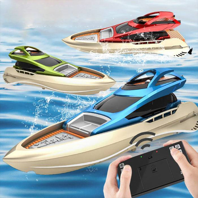 Mini 2.4G RC high-speed boat with LED lights