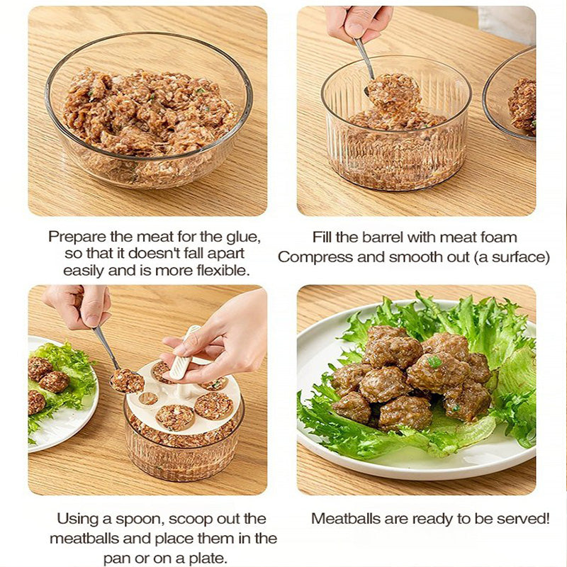 Transparent meatball maker
