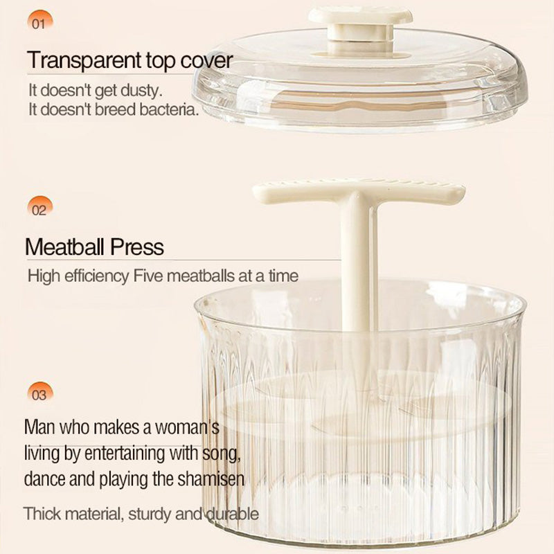 Transparent meatball maker