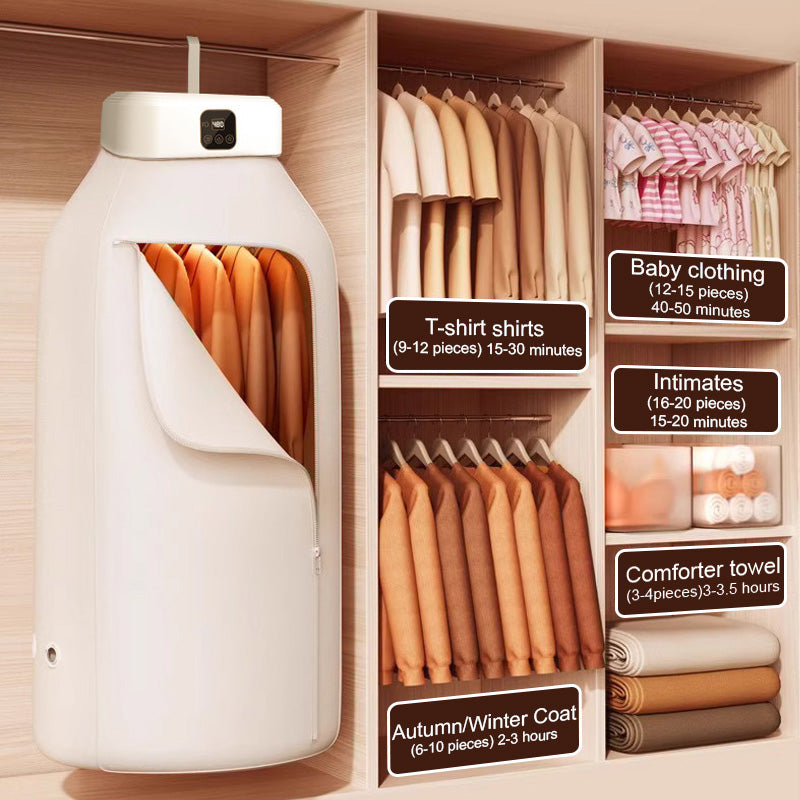 Portable and compact tumble dryer