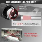 LED exhaust pipe tip – carbon fiber with heat resistant flame effect