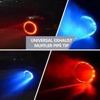LED exhaust pipe tip – carbon fiber with heat resistant flame effect