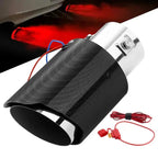 LED exhaust pipe tip – carbon fiber with heat resistant flame effect