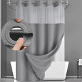 Shower curtain with waffle pattern