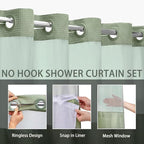Shower curtain with waffle pattern