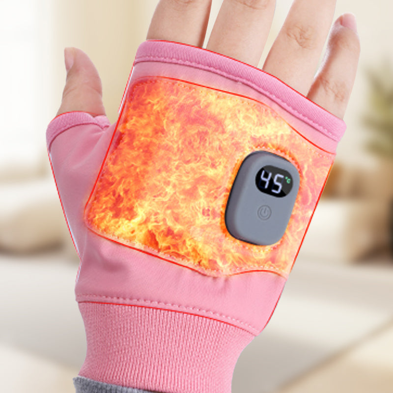 Intelligent heated fingerless gloves