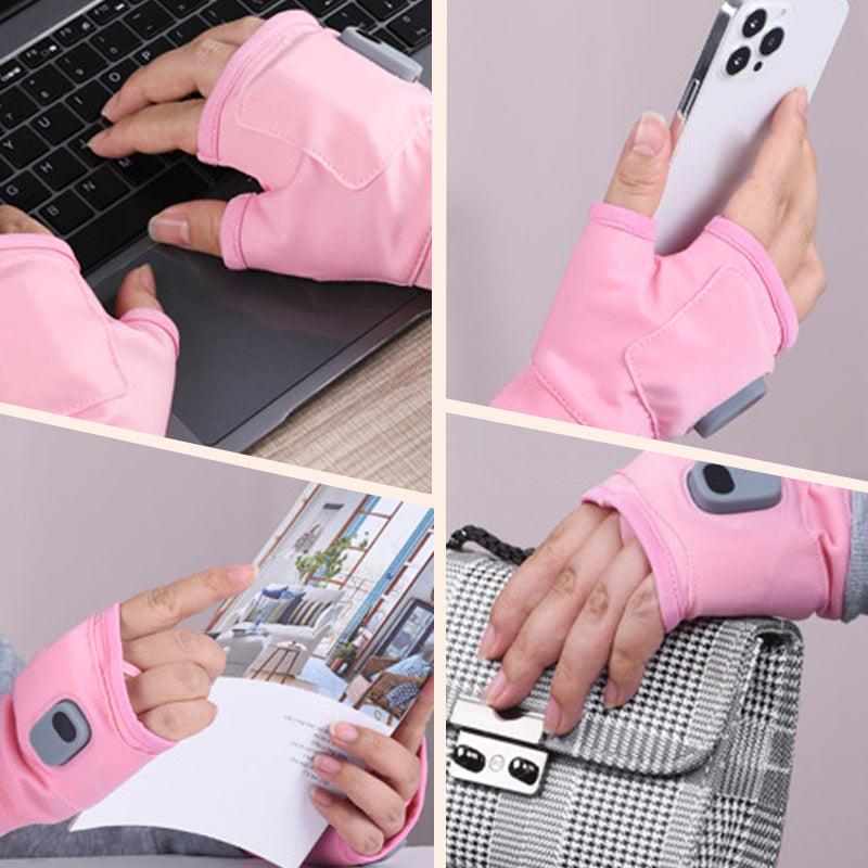Intelligent heated fingerless gloves