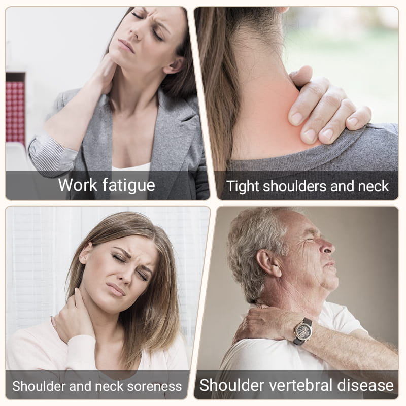 Electric neck and shoulder heating pad with vibration