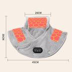 Electric neck and shoulder heating pad with vibration