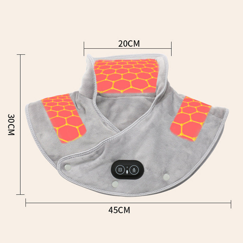 Electric neck and shoulder heating pad with vibration