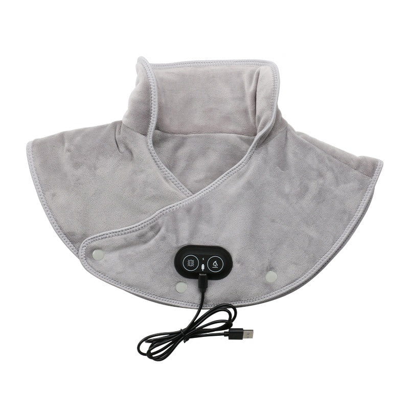 Electric neck and shoulder heating pad with vibration