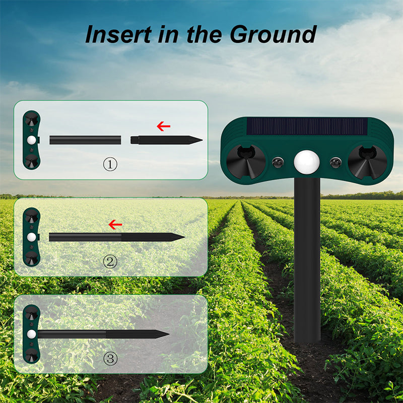 Solar motion sensor outdoor alarms for deterrence
