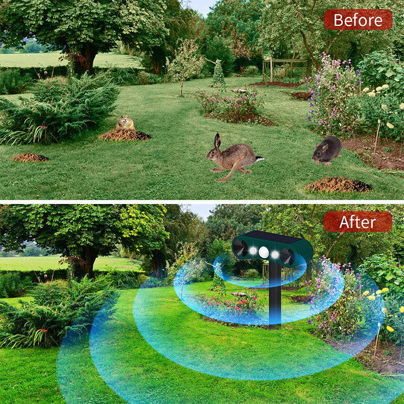 Solar motion sensor outdoor alarms for deterrence