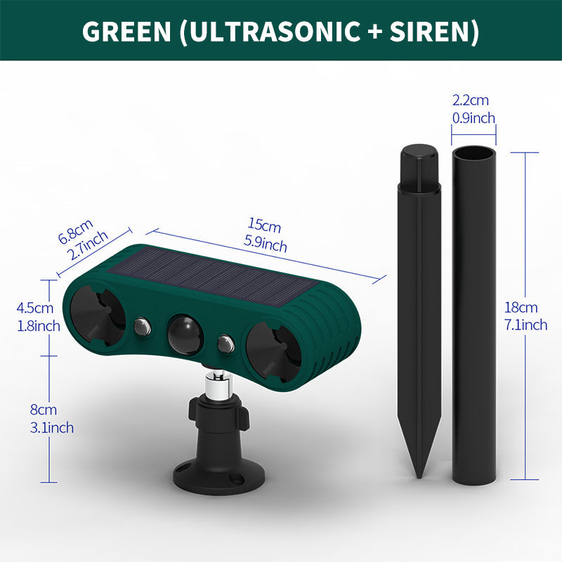 Solar motion sensor outdoor alarms for deterrence