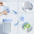 Wall-mounted suction cup toilet brush set