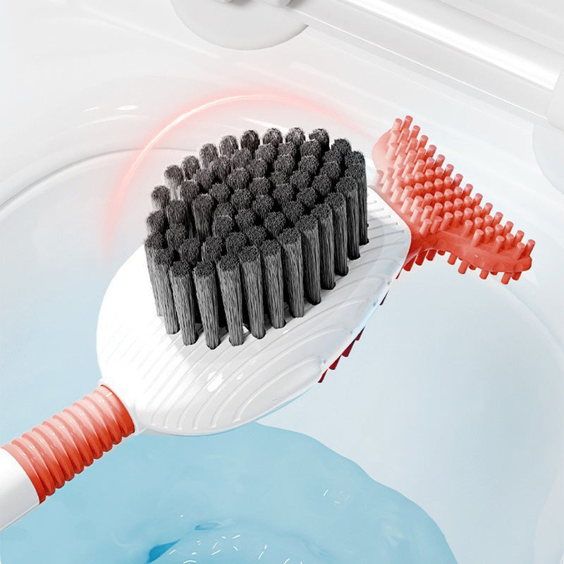 Wall-mounted suction cup toilet brush set