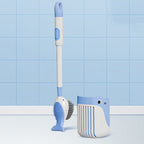 Wall-mounted suction cup toilet brush set