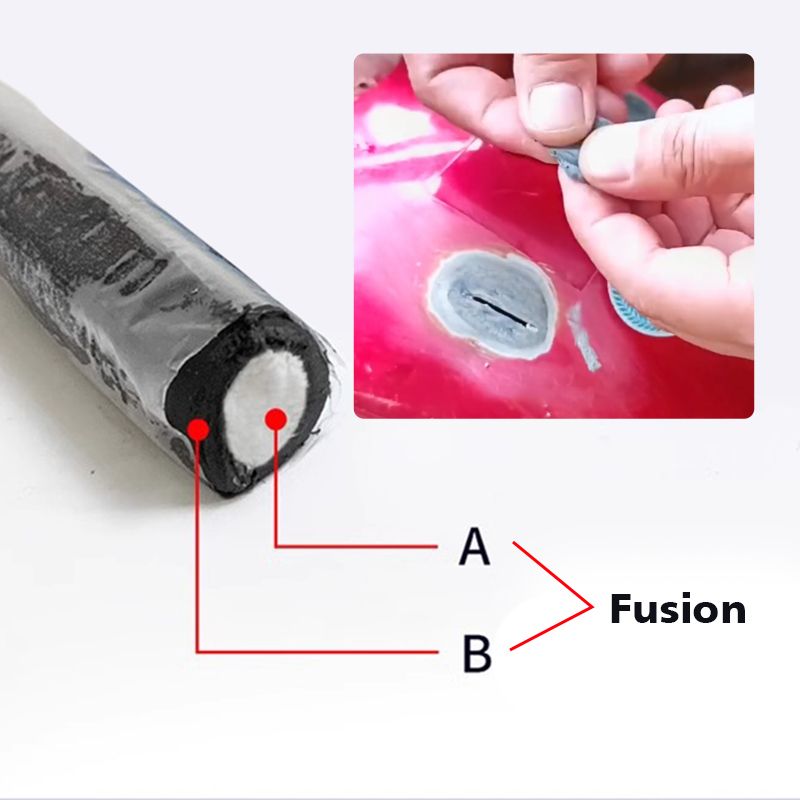 Quick repair rod for metal and plastic