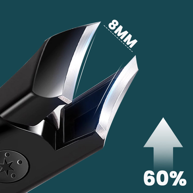 Powerful Angled Nail Clippers with Wide Mouth and Anti-Splash