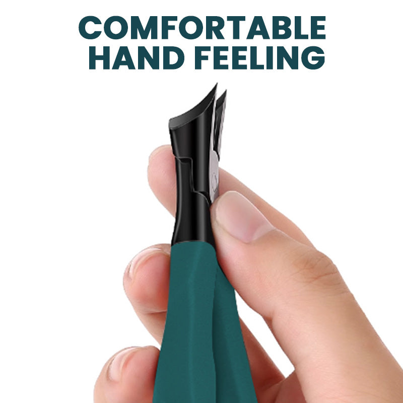 Powerful Angled Nail Clippers with Wide Mouth and Anti-Splash