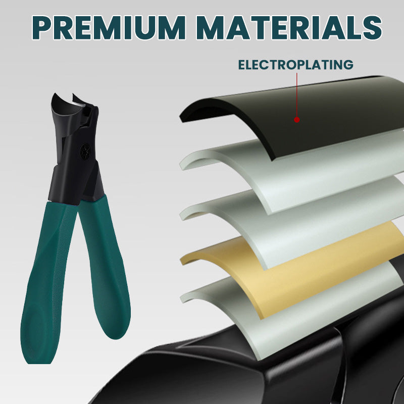 Powerful Angled Nail Clippers with Wide Mouth and Anti-Splash