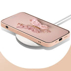 Flat 3D glass case with butterfly pattern for iPhone