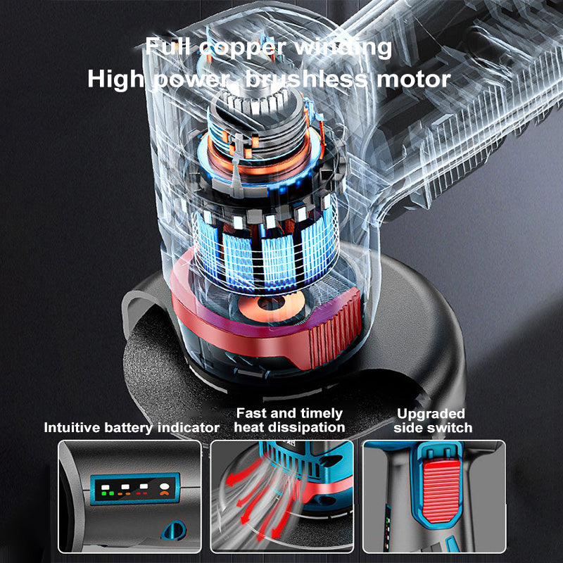 Mini angle grinder without brushes