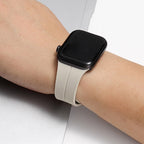 Silicone wristband with magnetic folding clasp for iwatch