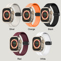 Silicone wristband with magnetic folding clasp for iwatch