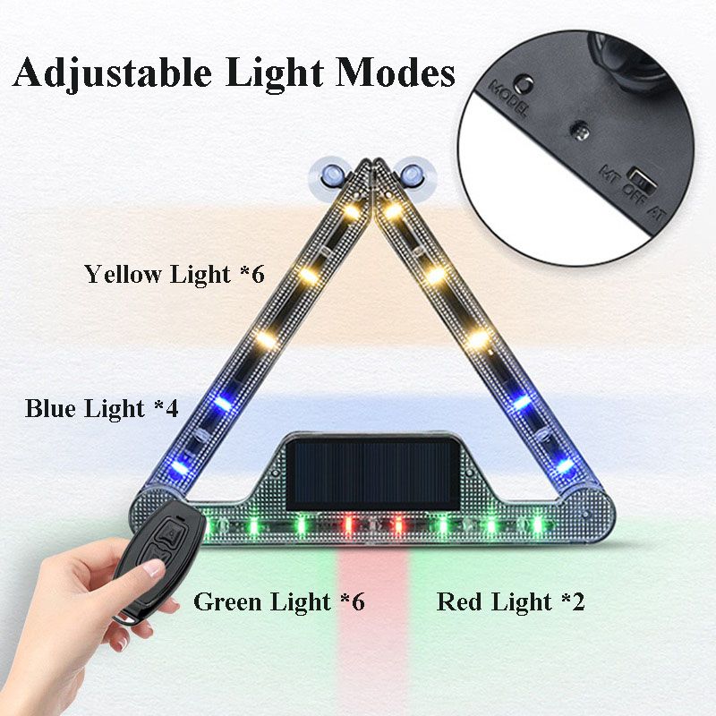 Solar Folding Triangle Warning Light
