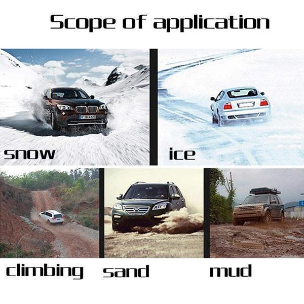 Winter chains for all terrain - Universal fit for cars, SUVs and trucks