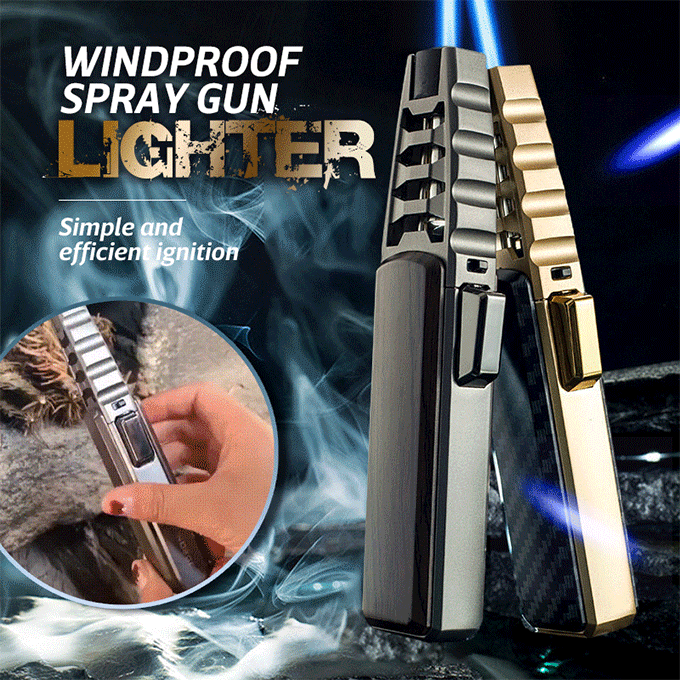 Windproof lighter for spray gun