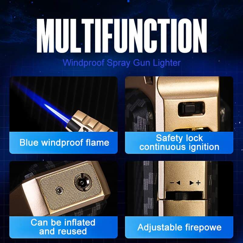 Windproof lighter for spray gun