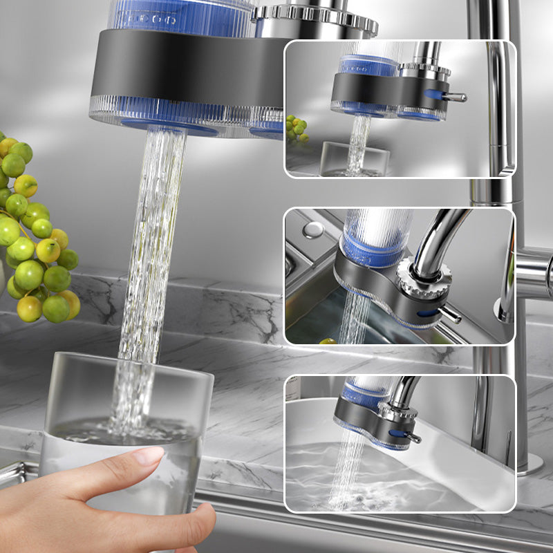 Water filter for faucet with adapters