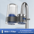 Water filter for faucet with adapters