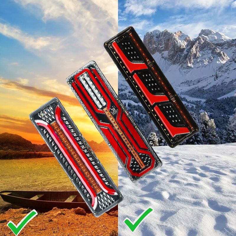 2 powerful LED tail lights for trucks