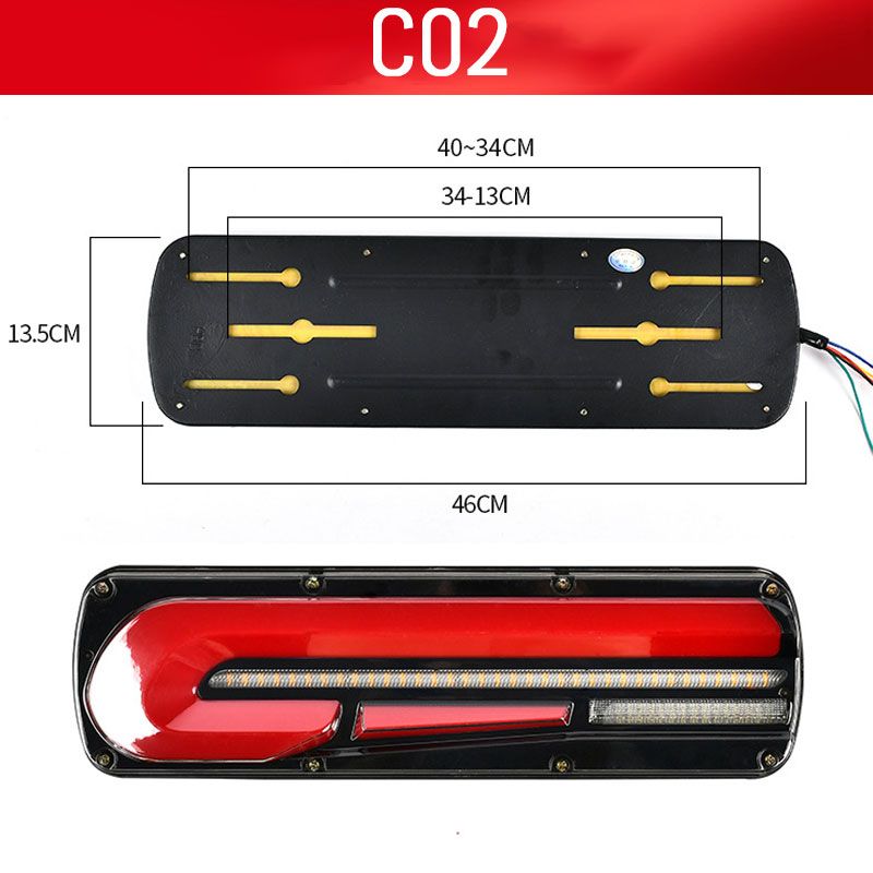 2 powerful LED tail lights for trucks