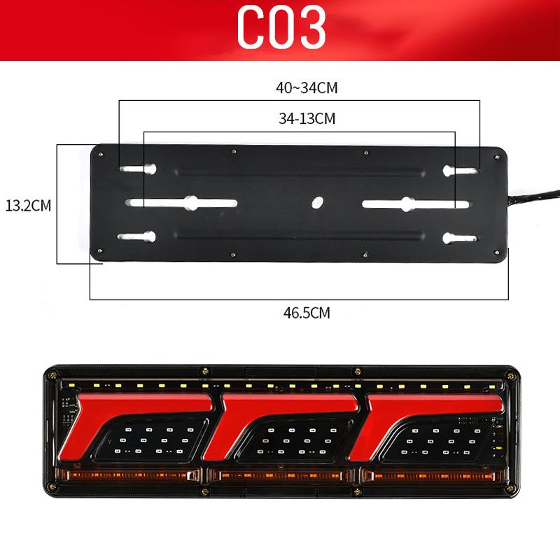 2 powerful LED tail lights for trucks