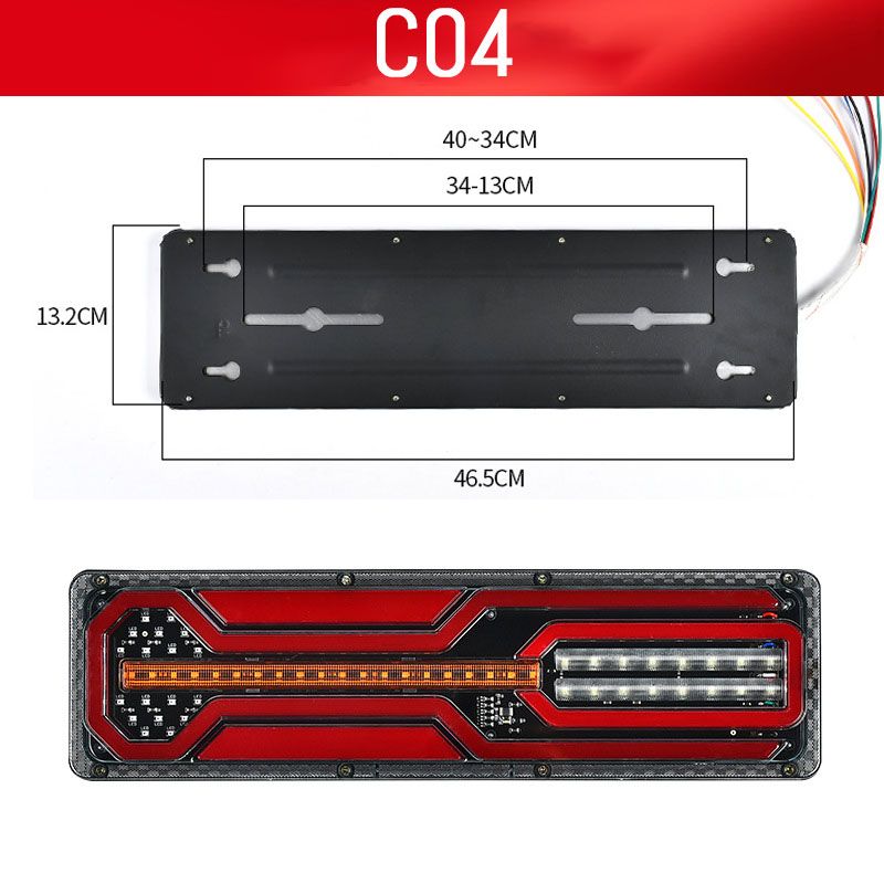 2 powerful LED tail lights for trucks