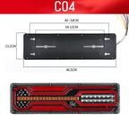 2 powerful LED tail lights for trucks