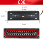 2 powerful LED tail lights for trucks