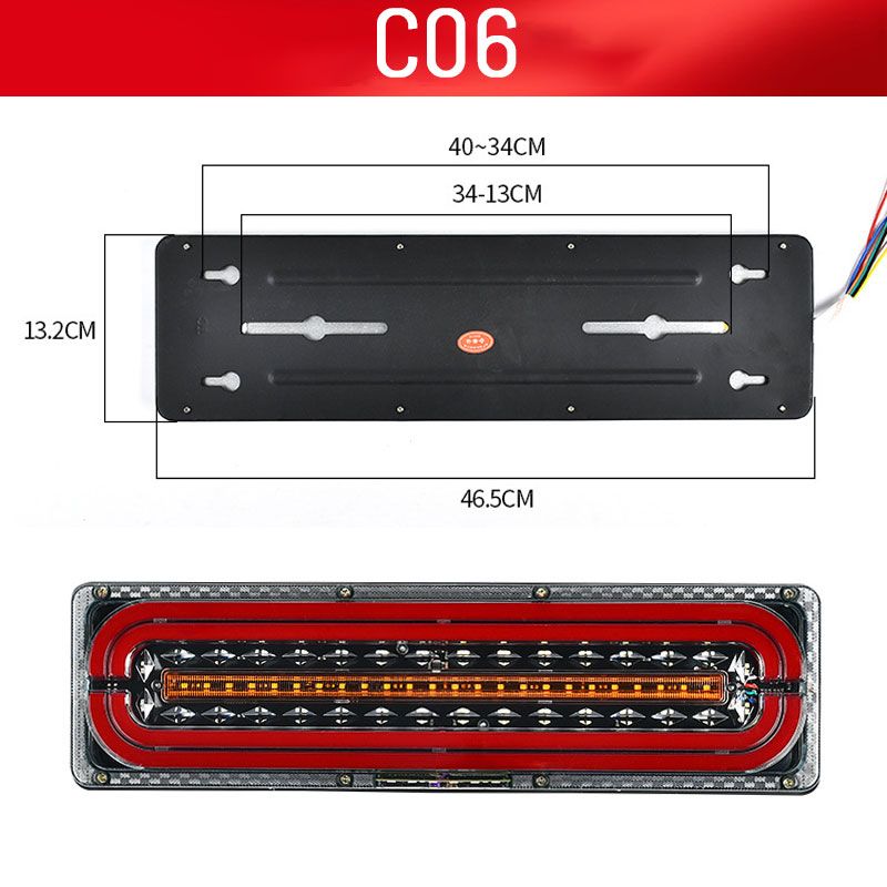 2 powerful LED tail lights for trucks