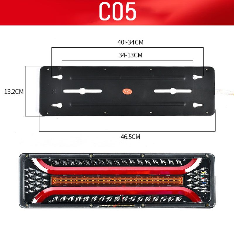 2 powerful LED tail lights for trucks